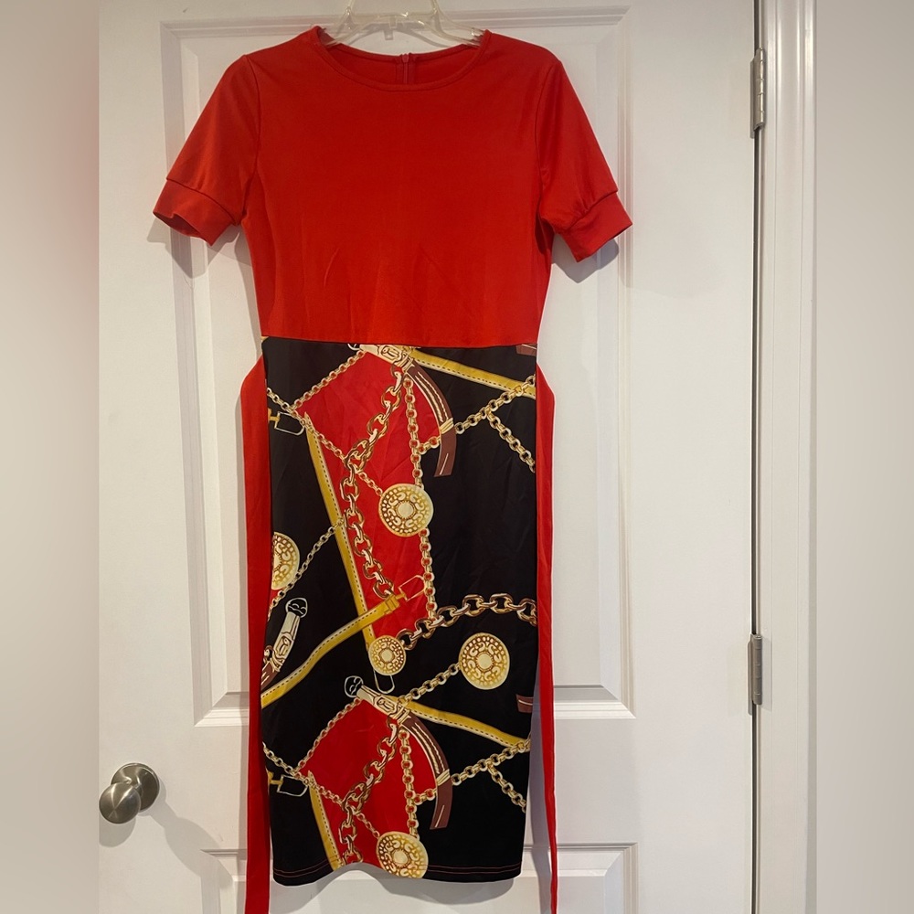 Beautiful long red dress size small